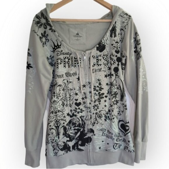 DISNEY Parks Princess Hoodie Grey Large - Picture 5 of 7